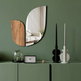Wallity Ozgl511 Espejo Decorativo Elegante para Hogar 43 x 50 cm